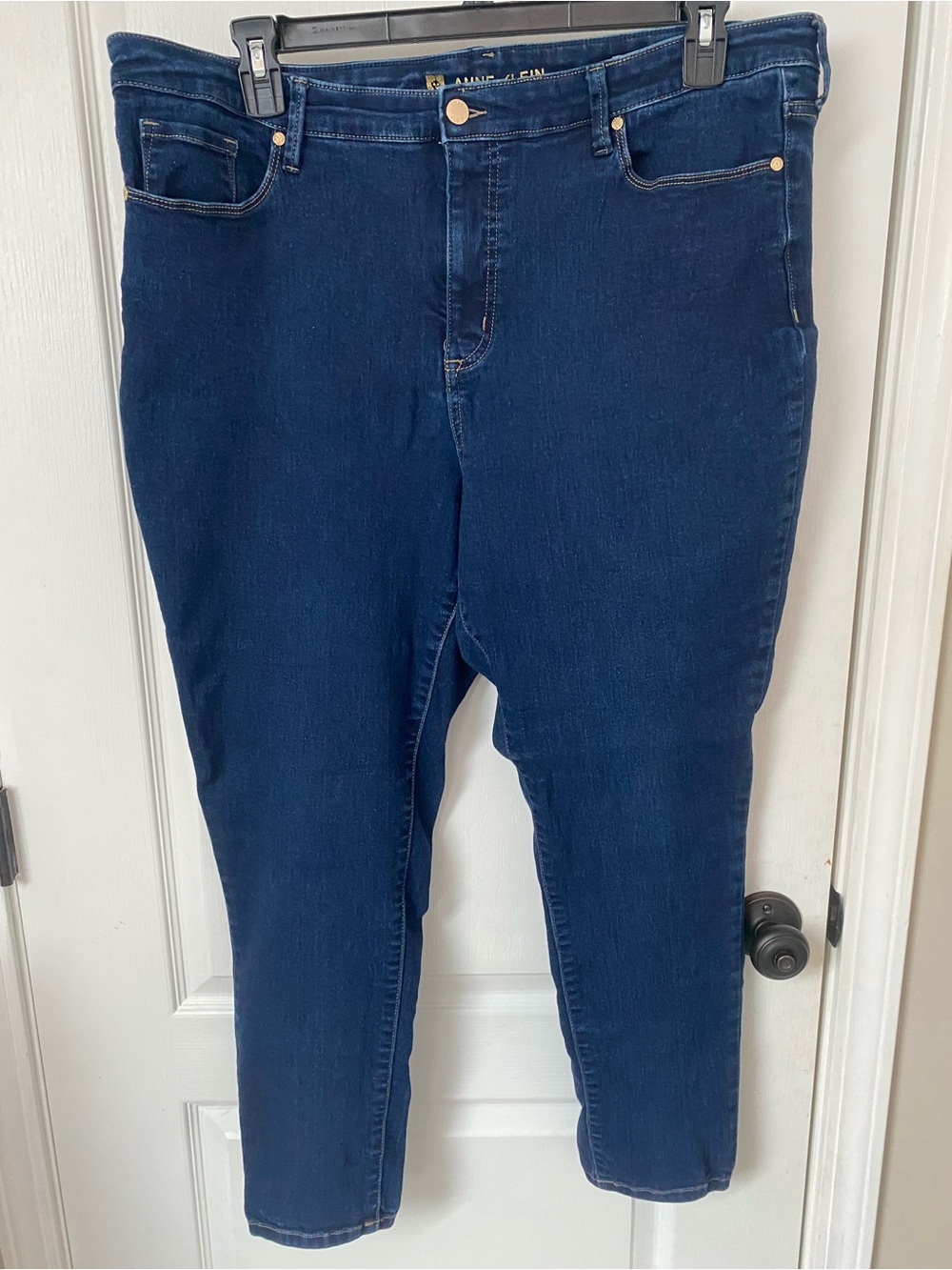 Anne Klein Dark Indigo Skinny Jeans